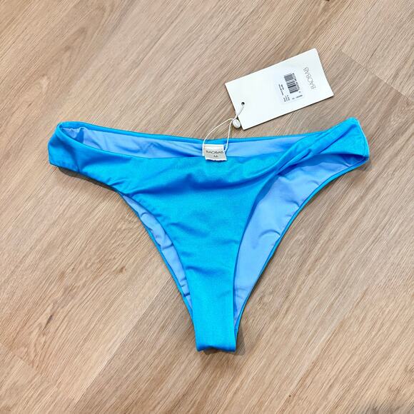 NWT Baobab Maple Bikini Swim Bottoms in Azure Blue Size Medium - Picture 4 of 7